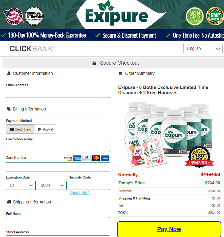 exipure order page